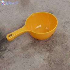 다목적 바가지 떡밥그릇 사료바가지 계량컵, 1개, 노랑