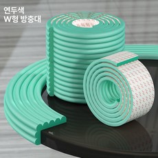 충격방지 벽가드 체육관 침대옆 코너 벽면 기둥 스폰지 무타공 모서리, 녹색 8cm 0.8cm