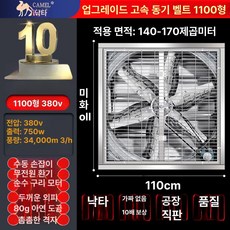 에비노 산업용환풍기 산업용 창문 식당 공장 환풍기, 1100 220V 1단계 중장비 벨트