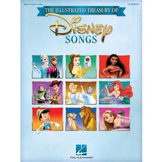 The Illustrated Treasury of Disney Songs Paperback, Hal Leonard Publishing Corp..., English, 9781540015303