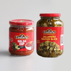[젠미] 라코스테냐 살사소스 & 할라피뇨 세트 - 멕시칸 나쵸 디핑소스 할라페뇨 고추피클 타코 브리또 피자, 440g