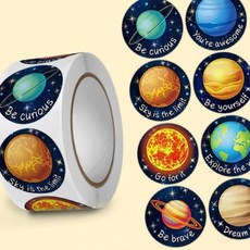 8종 행성 원형 스티커 지구 메시지 다꾸 500매 OC_0404TG