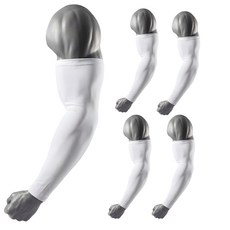 롱커버 빅사이즈 특대 심리스 팔토시, 5개, 화이트