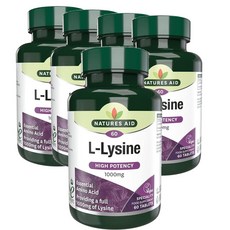 영국 네이처스 에이드 natures aid L-Lysine 하이포텐시 L 라이신 1000mg, 60정, 5개
