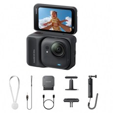 Insta360 GO Ultra 運動相機 4K 人氣套裝, 人氣套裝-黑色, 1個