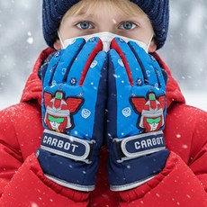 코지24 헬로카봇 아동스키장갑 어린이 초등 키즈 방한 눈썰매 스노우보드 생활방수 겨울 패딩 두꺼운 따뜻한 겨울용 손가락 장갑