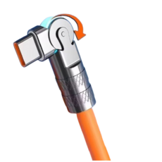 키넬 180도 꺾임방지 USB C타입 9V 2A 고속충전 케이블 스마트폰 호환, 1개, 오렌지, 200cm