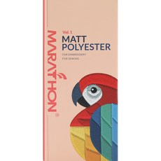 마라톤자수사 무광 폴리에스터 자수실 가정용 자수사 100D/2 컬러북 Vol1, 1개, MATTPOLYESTER