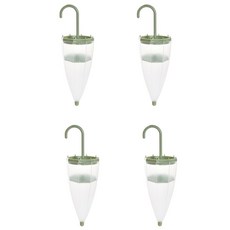 옷걸이형 습기제거제 우산형 물받이 옷장제습제 화장실습기제거제 제습제, H.그린4개+제습제4포