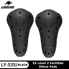 CE 레벨 2 인증 오토바이 자켓 백 프로텍터 용 보호 장비 두꺼운 탄력성 라이더 갑옷 가슴 척추 패드, 04 Elbow Pads-Black