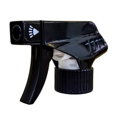 千稷 黑色塑膠活塞四方噴槍頭(附吸管) 28/410高牙 噴霧/關閉兩段式, 1個
