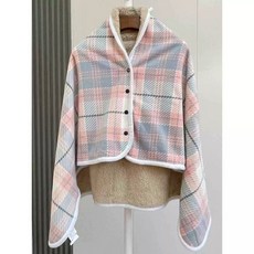 극세사 만능 단추형 담요, 1개, J. 크 그리드