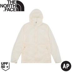 The North Face 女 防曬可收腰防風外套AP《沙丘白》