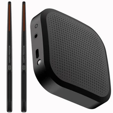 전자 가상 에어 드럼 스틱 페달 휴대용 현실 키트 용 전문 선물, Basic Black, 1개