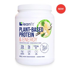 캐나다 린핏 식물성 프로틴 단백질 에너지 순간활력 녹차 완두콩 대마 유기농쌀 비건 블렌드 철분 바닐라 Canada LeanFit Plant Bases Protein + Energy, 식물성 프로틴+에너지(바닐라) 512g x 3병, 512g