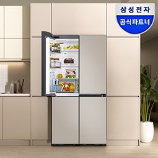 삼성전자 Bespoke AI 하이브리드 키친핏 637L 4도어 냉장고 방문설치, RM70F64R1G