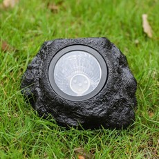 太陽能仿真石頭燈 LED庭院草坪裝飾燈, 暖光, 暖光