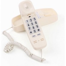 유선 벽걸이 전화기 큰 버튼이 있는 노인용 음량 조절 및 조명 키패드가 사무용 책상 내구성이 뛰어난 기본 디자인 검정색, beige