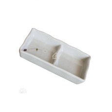 멜라민 2칸 분리형 양념 소스 찬기 소스볼 양념접시 일식찬기, 스노우 퓨전2칸양념기 24171-NS