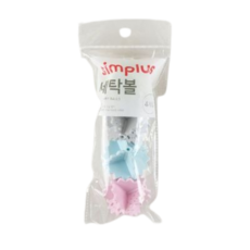 simplus 세탁볼, 4개, 혼합색상