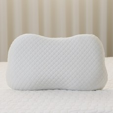 1+1 감성다락 목이 편안한 낮은 땅콩형 커버분리 메모리폼 베개, 화이트, 2개