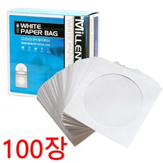 CD/DVD 종이 케이스 화이트 100p, 화이트종이케이스 100장, 100개