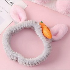 트레이드미 귀여운 세안 헤어밴드 토끼 34 x 5.5 cm, 1개, 그레이