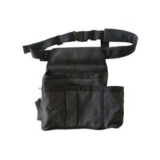 工具包 外貿出口 戶外輕便 多口袋 帆布腰包 電工工具包 花園修剪工具, 1個, 黑色帆布工具腰包