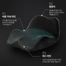 수험생 키높이방석 바른자세 꼬리뼈보호 메모리폼쿠션 편한, 상세페이지 참조