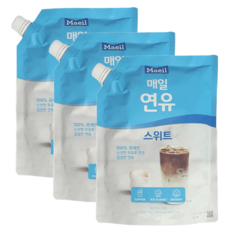 매일유업 매일연유 스위트 파우치 1kg 3개 커피 베이커리 빙수, 1세트