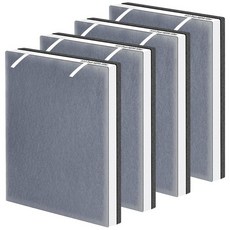 Pulluty Vital 100 True HEPA 교체 필터 LEVOIT 공기 청정기 3-in-1 H13 고효율 활성탄 100-RF 4팩 화이트, 4