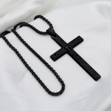 1+1 바르고 십자가 목걸이 패션 펜던트 써지컬스틸