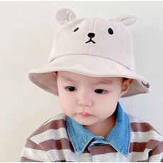 Besdus 幼兒嬰兒女童男童嬰兒小熊漁夫帽遮陽帽春季夏季秋季漁夫帽帽沿帽