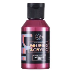 막붓 아크릴 푸어링 페인트 수성 고유량 아트 공급 36 가지 색상 100ml/병, 35 METALLIC RED, 1개