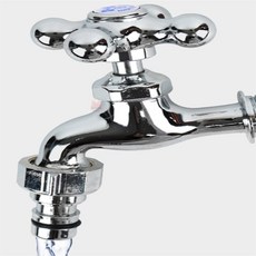 살림리빙 십자 수도꼭지 야외용수도꼭지 세면장수도꼭지 정원수도꼭지, 냉수용