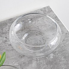 크리스탈유리수반 15x6cm 인테리어 장식 꽃병 화분 소품 꾸미기, 1p