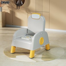 DFMEI 家用嬰兒坐椅餐椅可摺疊多用途沙發椅兒童洗頭躺椅洗髮椅洗頭牀, 1個, 灰色單椅PVC坐墊