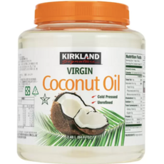KIRKLAND Signature 科克蘭 冷壓初榨椰子油, 2.48L, 1桶