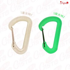 日本OUROBOROS 夜光登山扣 登山扣 掛勾 強化樹酯, 1個, 夜光綠【一入】