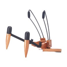 GHSHOP 악기 바닥 스탠드 홀더 미니 기타 세련된 경량 원목 우쿨렐레 스탠드 (악기 우쿨렐레 기타용), 나무 플라스틱, 짙은 갈색