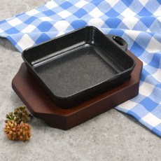 주물팬 사각무쇠팬 고기굽는팬 사각구이팬, 주물팬 1호