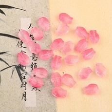 물고기 DIY 20 유리 주얼리 비즈 14x10mm 1개 애완물고기 애완돌, 7분 복숭아 가루  1개   유리 물고기
