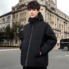 冬季情侶款連帽短款青年學生保暖羽絨服