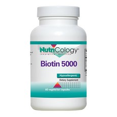 Nutricology 生物素 5000 素食膠囊, 1個, 基本, 單一商品