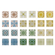 ECLATIS 24팩 스테인드 글라스 자석 냉장고 화이트보드 및 금속 표면을 위한 12가지 독특한 패턴의 생생한 냉장고 메모 사진 사무실용 장식 자석 302895, ECLATIS 24팩 스테인드 글라스 자석, 냉장고,