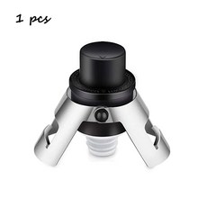 스테인레스 스틸 샴페인 스토퍼 병 플러그 실러 재사용 가능한 코르크 보호기 음료, 1 pcs black, 1개