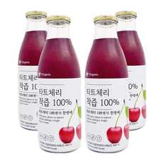 투오가닉 NFC 착즙 타트체리 주스 100% 착즙원액, 4개, 1L
