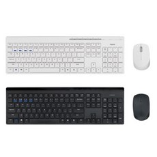 雷柏RAPOO 8100GT三模無線鍵鼠組 K8100M M100silent 無線鍵盤滑鼠套裝, 黑, 數字鍵盤