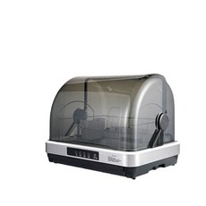 110V消毒碗櫃42L檯面式餐具消毒櫃，紫外線UV消毒烘碗機，碗筷收納瀝水架, 銀色