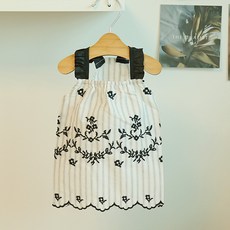 모노 가든 자수 블라우스, 1개, 화이트